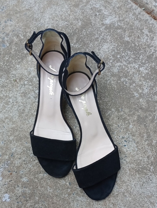 Free People Shoes - Free People Black Ankle-Strap Heeled Sandals‎